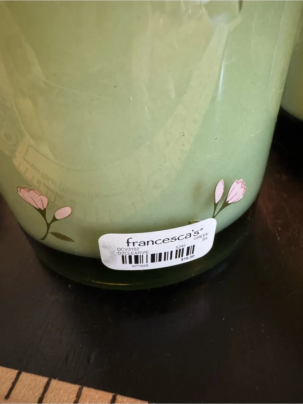 2 Francesca DW Home Verbena & Garden Mint Scented Candle - Green